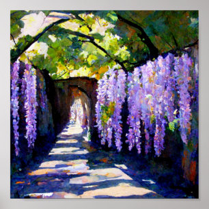Poster Túnel de Wisteria