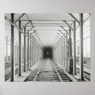 Pôster Túnel do Metrô, 1904. Foto Antiga