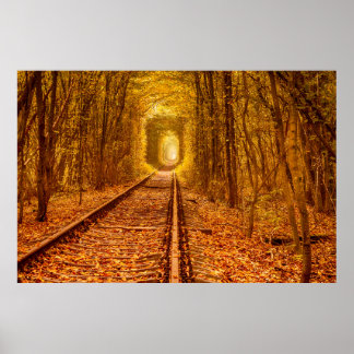 Poster Túnel Ferroviário da Ucrânia Paisagem do Amor