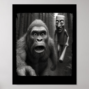 Poster Tung Tung Sahur Itália Brainrot Meme Bigfoot