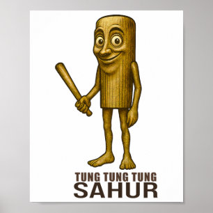 Poster Tung Tung Tung Sahur - Crianças Italianas Engraçad