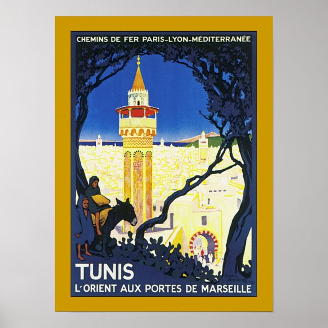 Poster Túnis ~ L'Orient Aux Portes de Marselha (Frente)