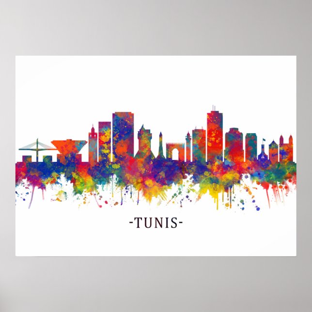Poster Tunis Skyline (Frente)