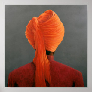 Poster Turbante alaranjado