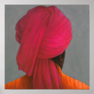 Poster Turbante cor-de-rosa