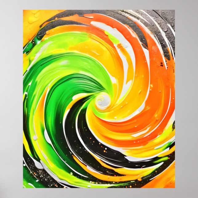 Poster Turbulência de Cor (Frente)