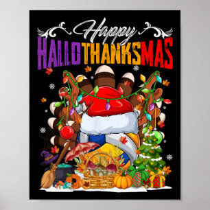 Poster Turca Feiticeira de Voleibol Luzes Xmas Hallothan
