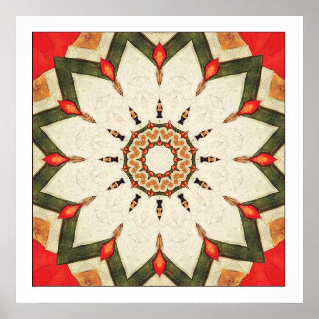Poster Turco Red Mandala (Frente)