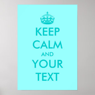 Pôster Turguoise mantem o texto customizável calmo dos