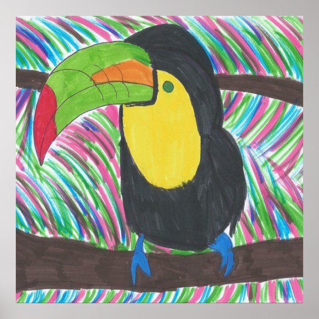 Poster Turiano tropical colorido (Frente)