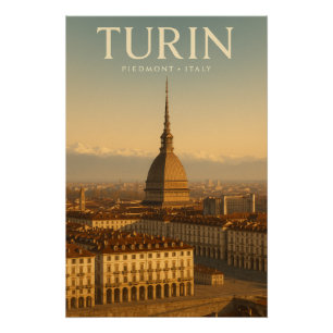 Pôster Turim — viagem pela Itália