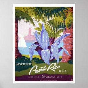 Pôster Turismo de Puerto Rico WPA 1940
