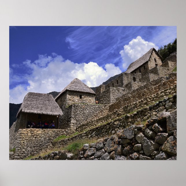 Poster Turistas em Machu Picchu (Frente)
