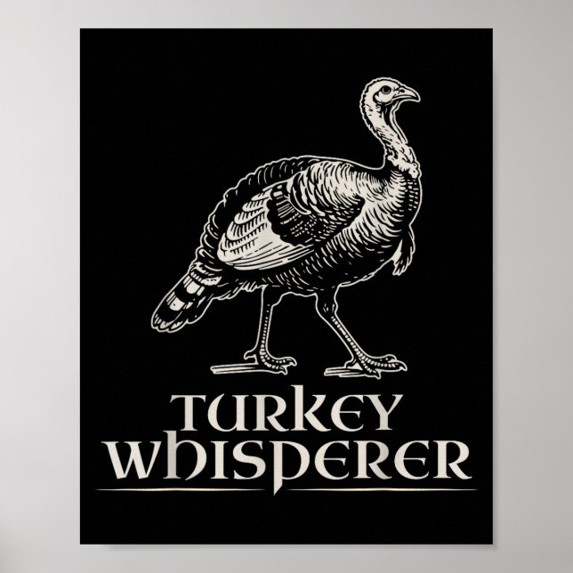 Poster Turkey Whisperer Funny Hunting Gift For Men Women  (Frente)