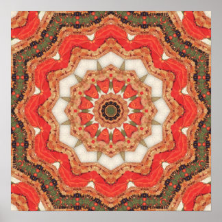 Poster Turkish Red Mandala Four