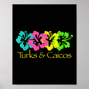 Poster Turks & Caicos Viagem Surf & Beach Tee Shi