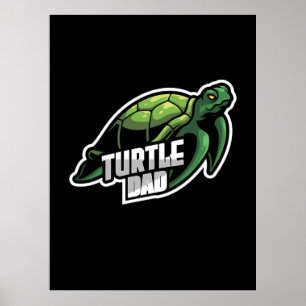 Poster Turlte Lover Pai de tartaruga