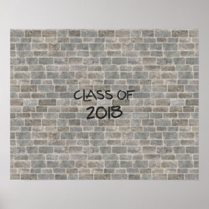 Pôster Turma de 2018 Tijolo Cinza "Escreva na Minha Pared