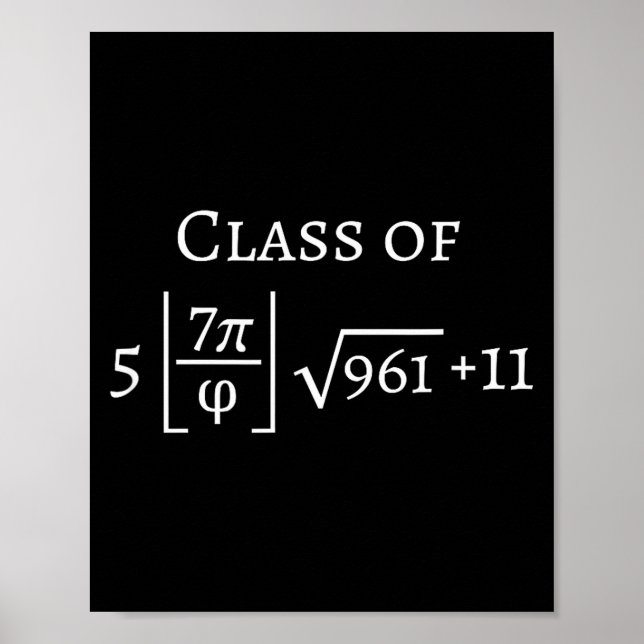 Poster Turma de 2026 nerd de matemática formatura sênior  (Frente)