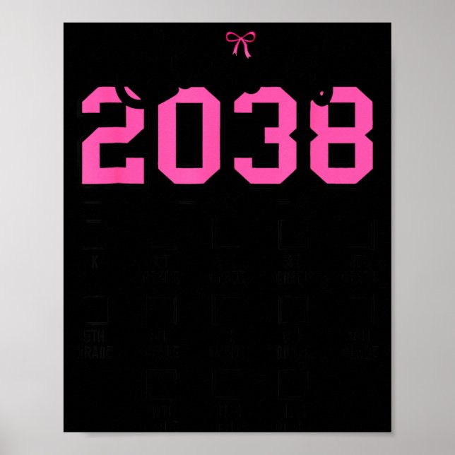 Poster Turma de 2038 Cresça com Laço Coquette de Volta à (Frente)