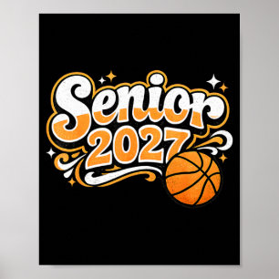 Poster Turma de basquete de formatura do ensino médio de