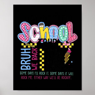 Poster Turnê Retro Relâmpago de Volta às Aulas Professor