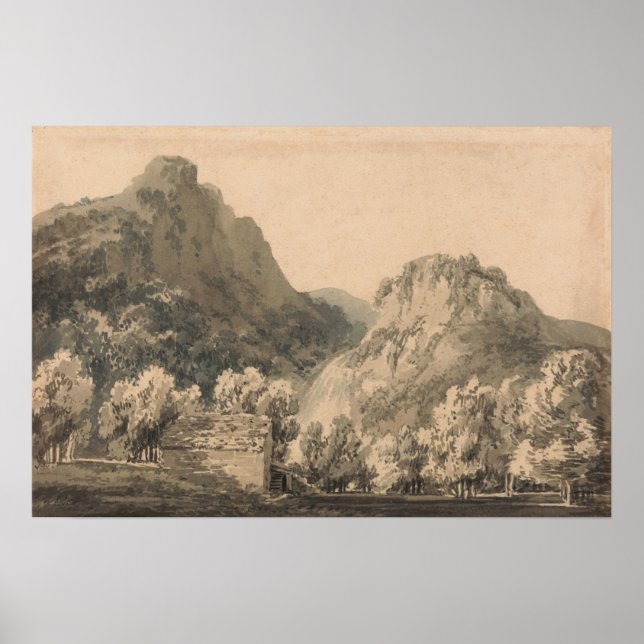 Poster Turner - Cascata De Lodore Cumberland (Frente)