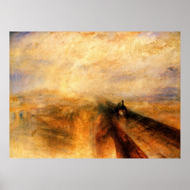 Poster Turner - Chuva Vapor e Velocidade Great Western Ra (Frente)
