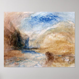 Poster Turner - Paisagem De Montanha Com Lago