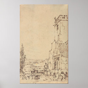 Poster Turner - South Porch and Tower Of A Church