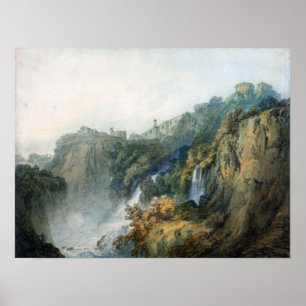 Poster Turner - Tivoli With Temple Of Sybil and Cascades