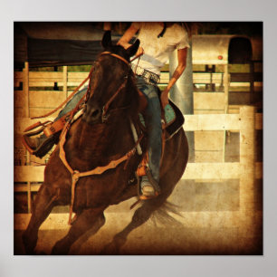 Poster Turning Horse