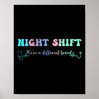 Poster Turno Noturno Enfermeiro De Diferentes Rn