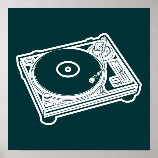 Poster Turntable para Escola Antiga (Frente)