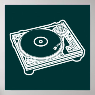 Poster Turntable para Escola Antiga