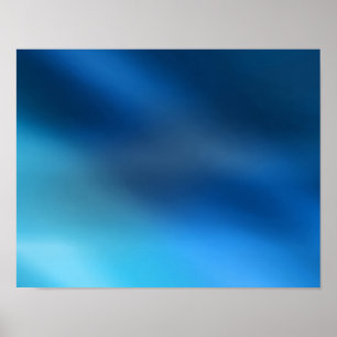 Poster Turquesa Azul Cobalto e Abstrato Brilhante Moderno
