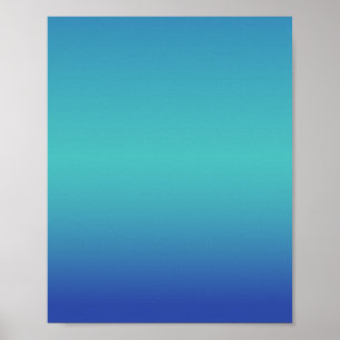 Poster Turquesa Azul Ombré