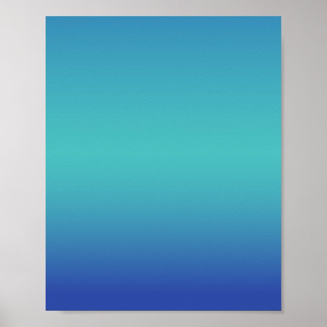 Poster Turquesa Azul Ombré (Frente)