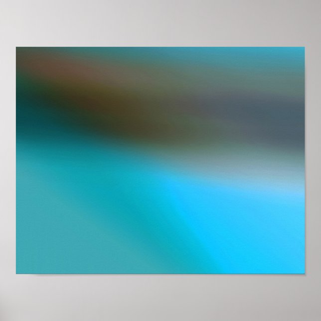 Poster Turquesa Blue Brown e Cinza #2 Moderno Abstrato (Frente)