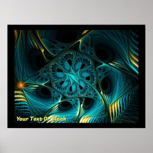 Poster Turquesa Elétrica