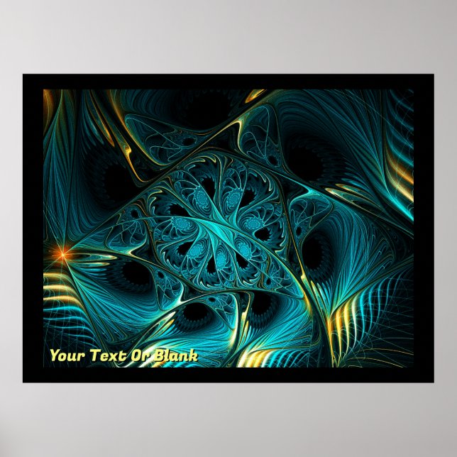 Poster Turquesa Elétrica (Frente)
