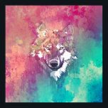 Pôster Turquesa Rosa Aquarela Abstrato<br><div class="desc">Lobo Abstrato artístico,  Rosa E Turquesa,  De Aquarelas. Um lobo artístico legal sobre o fundo colorido de arte aquática. Pegue este design de lobo rosa-d'água para o amante do lobo amante de os animais e para ela ou para qualquer pessoa em qualquer ocasião. A ideia perfeita do presente.</div>