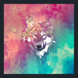Pôster Turquesa Rosa Aquarela Abstrato<br><div class="desc">Lobo Abstrato artístico,  Rosa E Turquesa,  De Aquarelas. Um lobo artístico legal sobre o fundo colorido de arte aquática. Pegue este design de lobo rosa-d'água para o amante do lobo amante de os animais e para ela ou para qualquer pessoa em qualquer ocasião. A ideia perfeita do presente.</div>