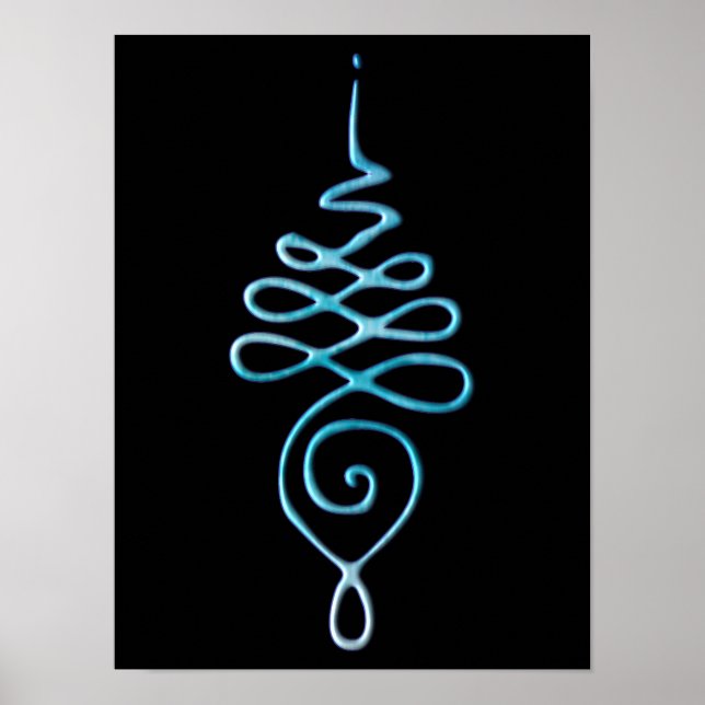 Poster Turquesa Unalome (Frente)