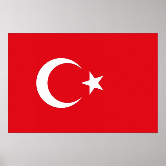 Poster Turquia - Bandeira Turca (Frente)