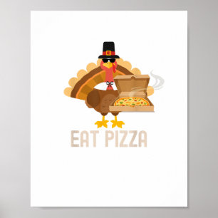 Poster Turquia Come Pizza Camisa Adulto Vegan Crianças En