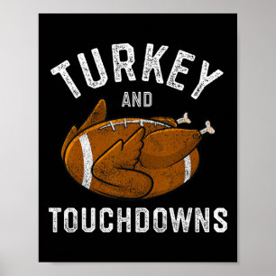 Poster Turquia e touchdowns de futebol