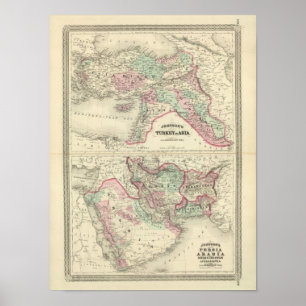 Pôster Turquia em Ásia, Persia, Arábia, Beloochistan