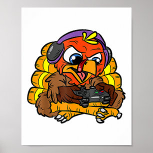 Poster Turquia Gamer Engraçado Videos games Legal de Ação