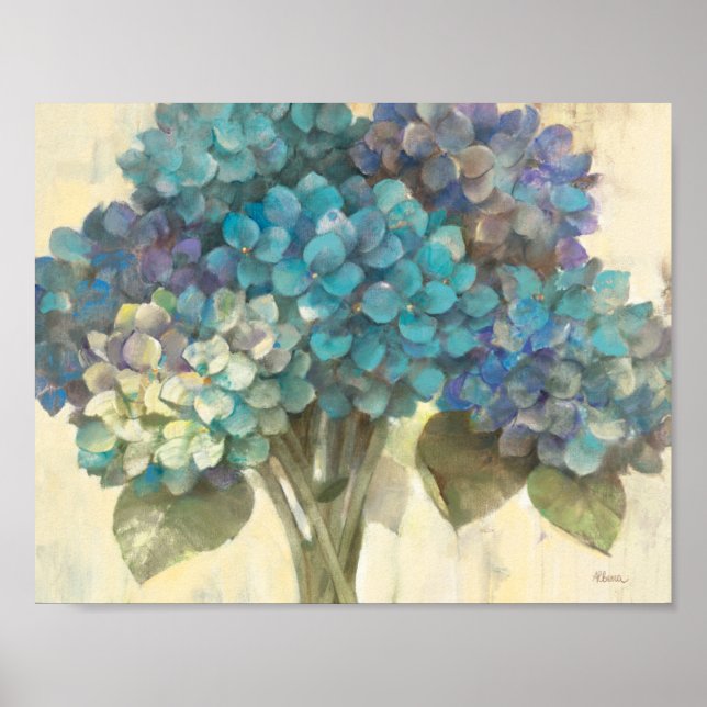Poster Turquoise Hydrangea (Frente)